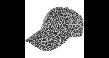 Carnaval verkleed pet - panterprint - zilver - foute-/panterparty - luipaardprint