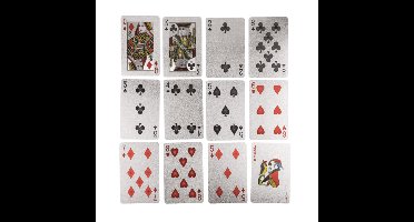 Deluxe speelkaarten - 54 kaarten - zilver - klassiek - kaartspel