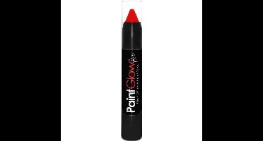 Face paint stick - neon rood - UV/blacklight - 3,5 gram - schmink/make-up stift/potlood