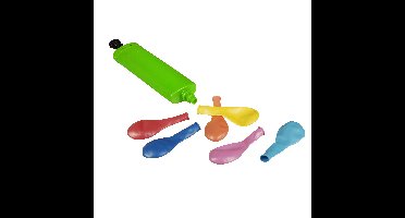 Feestartikelen 100x party ballonnen met ballonnenpomp