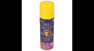 Haarverf/haarspray - neon geel - spuitbus - 125 ml - Carnaval - waterbasis