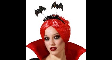 Halloween/horror verkleed diadeem/tiara - met vleermuizen - kunststof - dames/meisjes