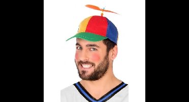 Helikopterpet met gekleurde propeller - voor volwassenen - polyester