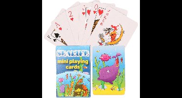 Mini Speelkaarten - zee dieren thema - 6 x 4 cm - karton - incl doosje