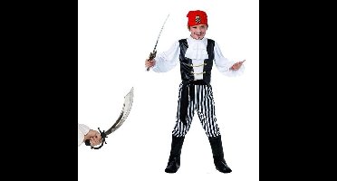 Piraten kostuum maat S met zwaard voor kids