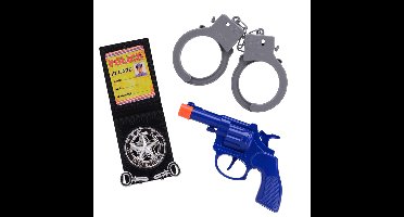 Politie verkleed set - kinderen - handboeien - pistool - badge - agent speelgoed