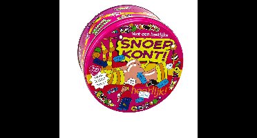 Snoepkont cadeau snoeptrommel - koekblik - 14 x 7,5 cm - bewaarblik - verjaardag