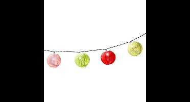 Solar lampion tuinverlichting/feestverlichting roze, groen, rood, lichtgroen 4.5m
