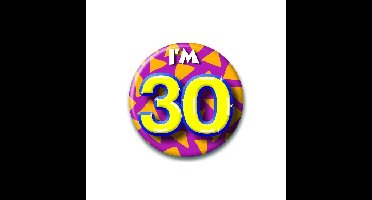 Verjaardags button I am 30 feest artikelen