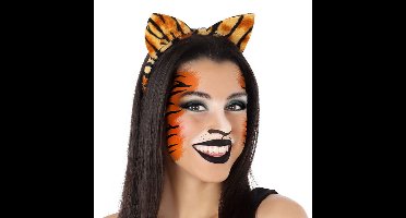 Verkleed diadeem tijger/katten oren/oortjes - meisjes/dames - Carnaval