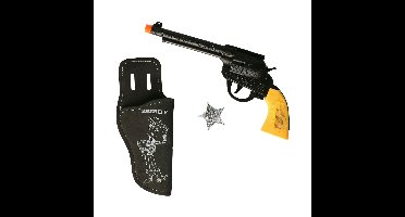 Verkleed speelgoed Cowboys pistool met holster - set - kinderen - kunststof
