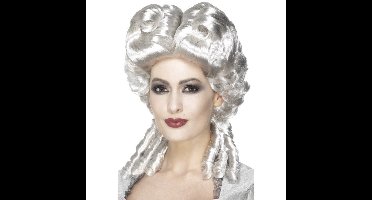 Witte keizerin verkleedpruik voor dames - model Marie Antoinette - middeleeuwen
