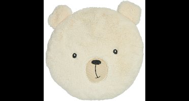 Dieren sierkussen kinderkamer - ijsbeer - wit - 30 cm - polyester