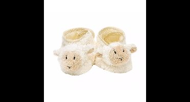 Happy Horse Baby Lammy slofjes - wit - pluche - lammetje/schapen sloffen - kraamcadeau