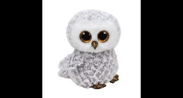 Knuffel Uil - Ty Beanie - sneeiwuil - pluche - 24 cm - wit