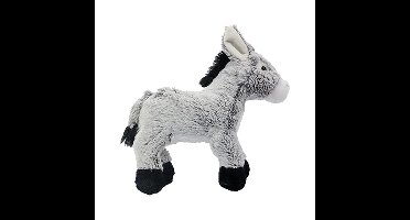 Knuffeldier Ezel - zachte pluche stof - premium kwaliteit knuffels - grijs - 24 cm