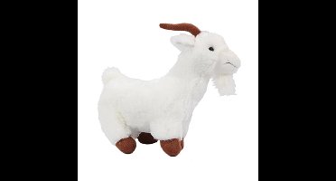 Knuffeldier Geit - zachte pluche stof - premium kwaliteit knuffels - wit - 23 cm