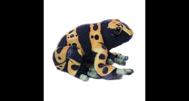 Knuffeldier Kikker - gifkikker leucomelas - premium kwaliteit knuffels - geel - 24 cm