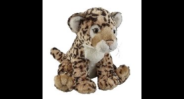 Ravensden Pluche bruine jaguar/luipaard knuffel - 30 cm - Jaguars wilde dieren knuffels