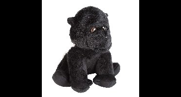 Ravensden pluche knuffel dier Gorilla aap - zwart - 15 cm - Speelgoed apen knuffelbeesten