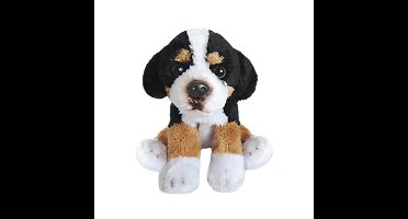 Suki Gifts pluche knuffel hond Berner Sennen - 13 cm - bruin/zwart - Honden knuffels