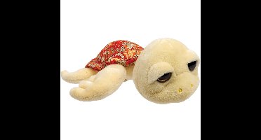 Suki Gifts pluche zeeschildpad Jules knuffeldier - cute eyes - lichtgeel - 14 cm