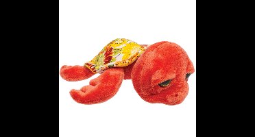 Suki Gifts pluche zeeschildpad Jules knuffeldier - cute eyes - rood - 14 cm