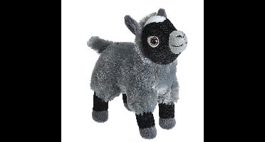 Wild Republic Geitje - pluche knuffel dier - grijs/zwart - 20 cm