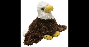 Wild Republic Pluche Amerikaanse zeearend - vogel knuffel - 18 cm - vogels