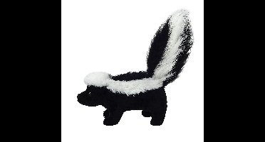 Wild Republic pluche knuffel Stinkdier - 13 cm - zwart/wit - Dieren knuffels