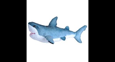 Wild Republic Pluche knuffel witte haai - haaien/vissen - 35 cm