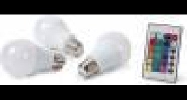 Velleman Set met 3 LED-lampen - 7.5 W - E27 - RGB & Warm Wit