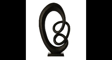 Ornament Eddy mat zwart L