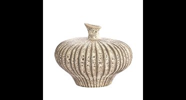 Vaas deco Nevano mat donker bruin creme s