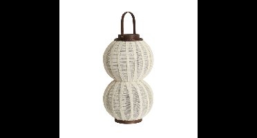 Windlicht Arbore Linnen + hout donkerbruin M