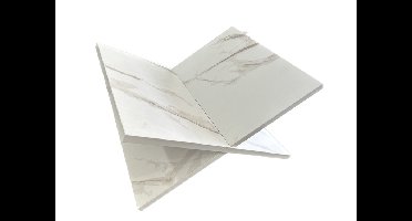 XEMM Boekenstandaard - Boekensteun - Salontafelboek - 33 x 29 x 19,5 cm - Marmer Wit