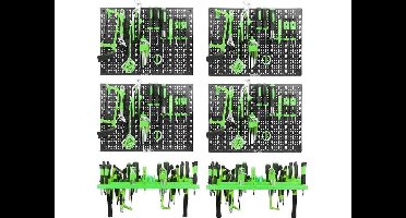 4x Profeco Gereedschapswand 50 x 33 cm