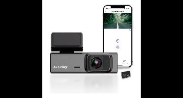 AutoSky 2K WiFi Dashcam met Groothoeklens en 32GB Geheugenkaart