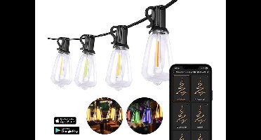 FlinQ Smart Lichtsnoer - LED Lichtslinger voor Buiten - 15 meter