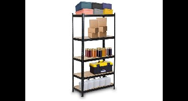 Profeco Stellingkast - Zwart - 180 x 90 x 40 cm