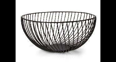 XEMM Design fruitmand - Draadmand - ∅25 x 12.5 cm - Zwart