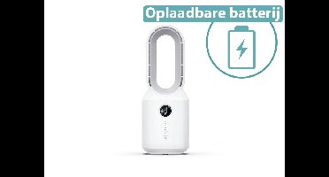 Profile Oplaadbare Tafelventilator - Bladloos Design - Wit