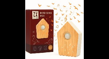 YULA Living Geluidbox met Vogelgeluiden - Met Sensor - Houtlook
