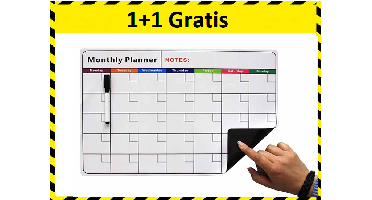 Lowander Familieplanner - Maandplanner Whiteboard 1+1 Gratis