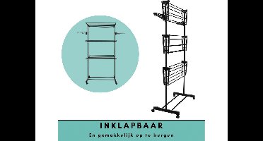 Niceey Droogtoren - 45m drooglengte - Wasrek inklapbaar