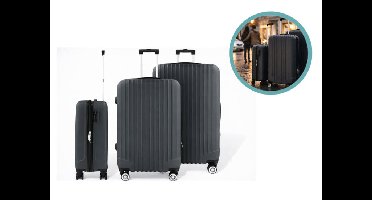 Hoffmanns Kofferset 3-delig - XXL 76 x 52 x 30 cm - Diamant Zwart