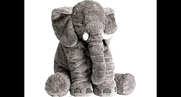 Fedec Grijze XL olifantknuffel - Knuffel