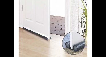 Dubbele tochtstoppers - 6 stuks - 95 cm - Grijs