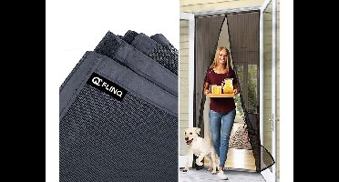 FlinQ Magnetisch Vliegengordijn - Deurgordijn - 91cm x 210cm - Glasvezel