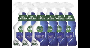 6x Dettol Allesreiniger Spray Power & Fresh - Badkamer - 500 ml
